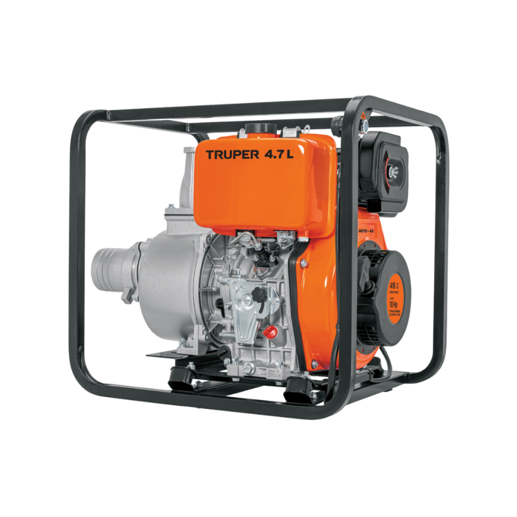 Motobomba autocebante 4"x4 diesel 10HP agrícola TRUPER